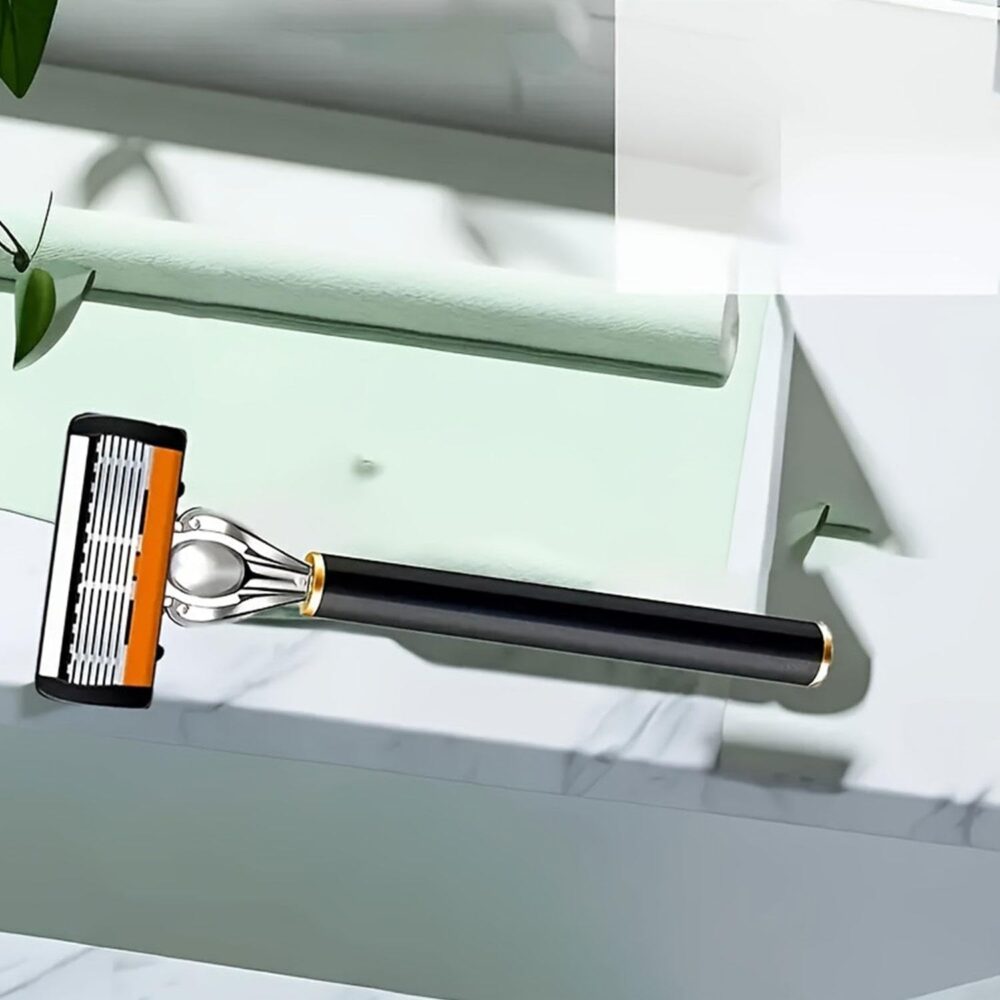 Men\'s 7-Blade Razor Set, 36 Stainless Steel Blades - Perfect For Beard & Mustache Trimming, Includes Replaceable Heads - Ideal Gift (24 Stainless Steel Blades) - Image 4