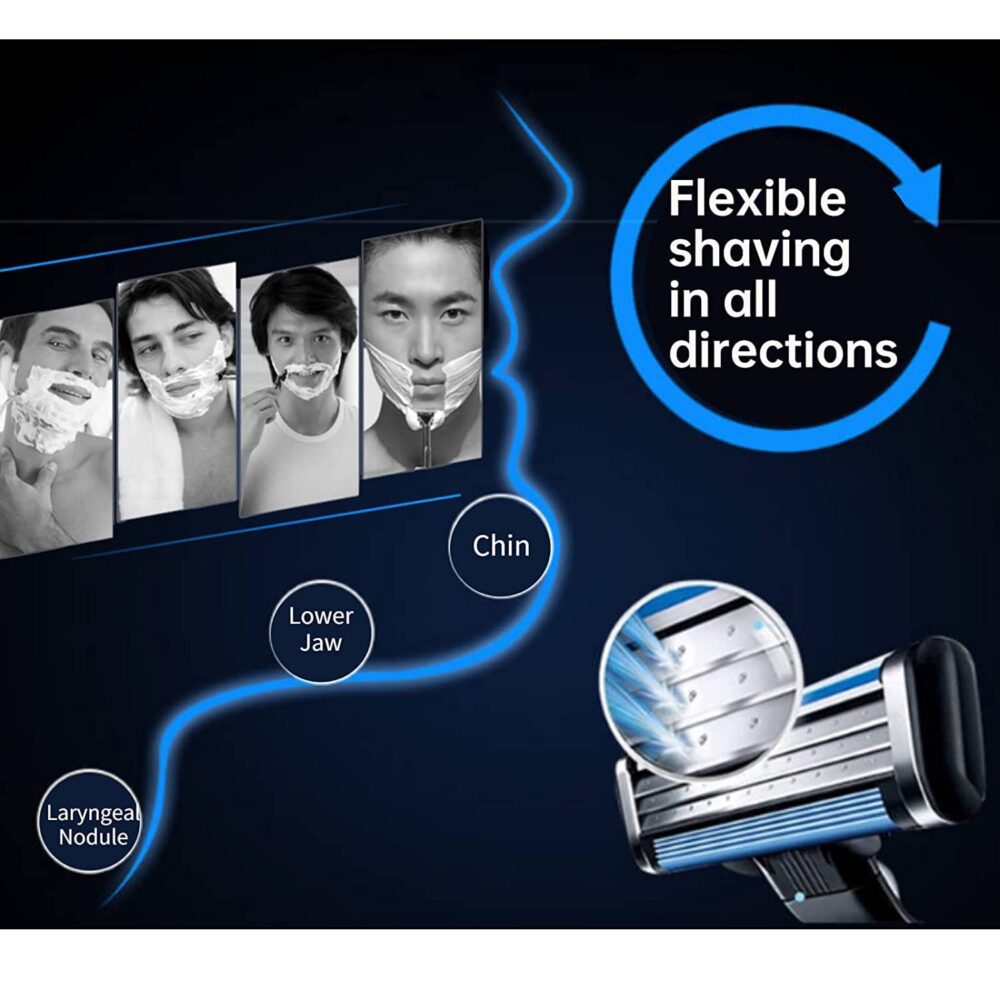 Gbbazu Razor Blades for Men, Mens Blade Refills, Manual Men\'s Refills Razors Precision Cut Blades, Professional with Dual Lubrication, Designed An Extra Close Shave (28Pcs) - Image 3