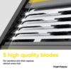 ULTRA 5 Razors for Men - Replaceable Cartridges for Manual Shaving Razor, 5 Blades Technology Refills - 8 Count Pack - Fits Gillette Fusion - Soft Shave & Sharp - Cost-effective Refill - Image 3