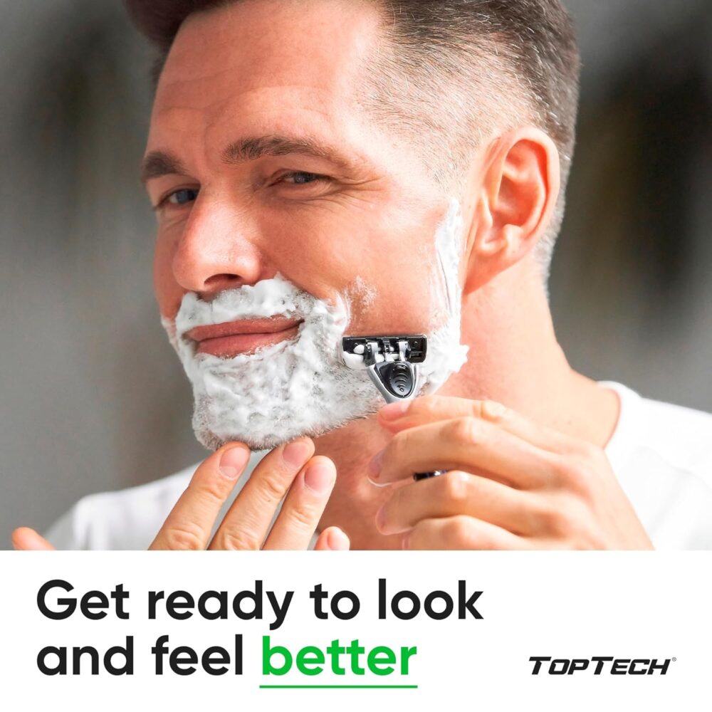 PRO 3 Razors for Men - Manual Shaving Razor with Replaceable Cartridges - 32 Count Pack (1 Handle + 31 Refills) - 3-Blades Technology - Soft Shave & Sharp Blades - Great Refill Price - Image 2