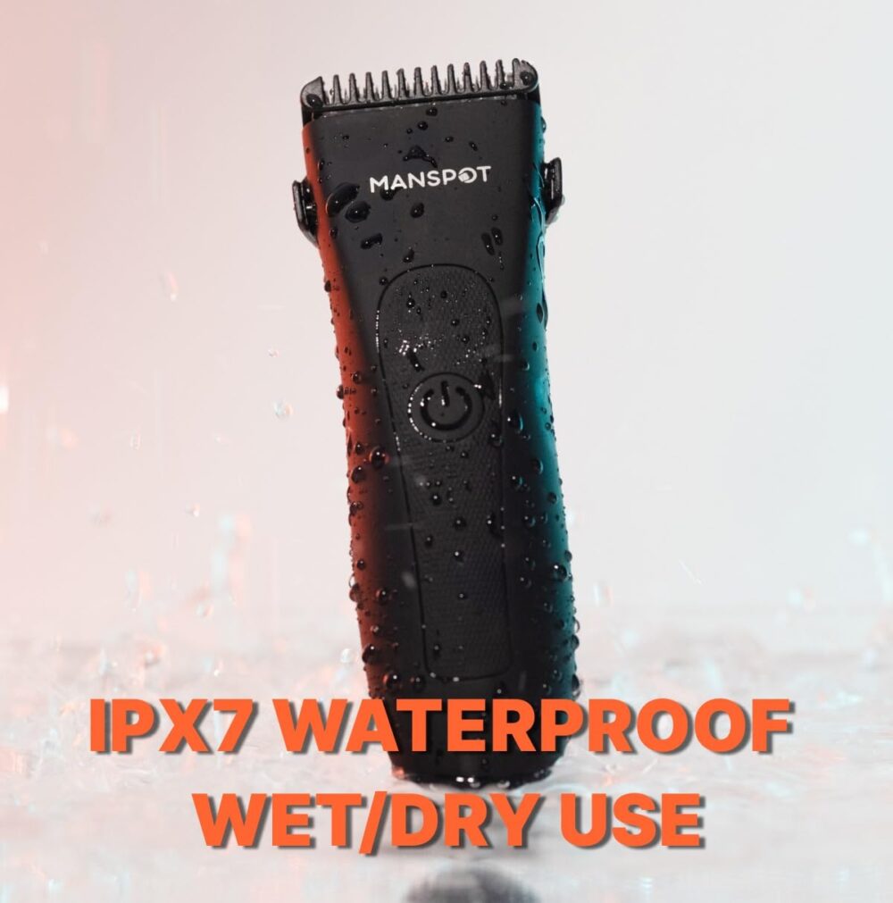 MANSPOT Manscape Groin & Body Hair Trimmer for Men, Electric Ball Pubic Trimmer Shaver,Manscape Kit with 4 Guard,Replaceable Ceramic Blade Heads,Waterproof Wet/Dry Shaver,90 Minutes Shaving - Image 3